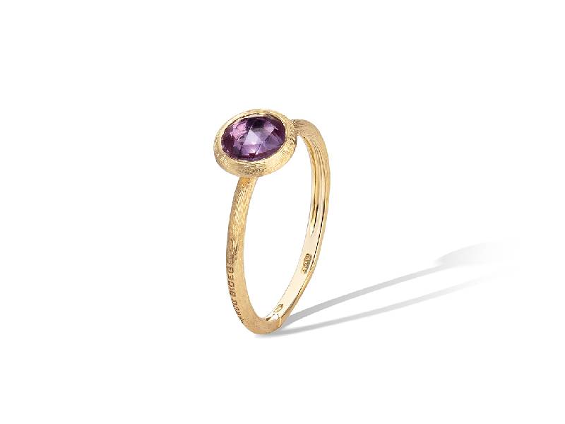 YELLOW GOLD RING WITH COLOURED GEMSTONES MINI MODEL JAIPUR COLOR MARCO BICEGO AB471